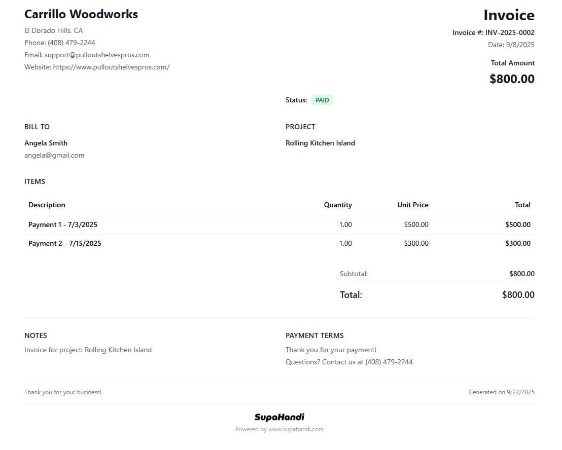 Professional Invoice - Get Paid Faster